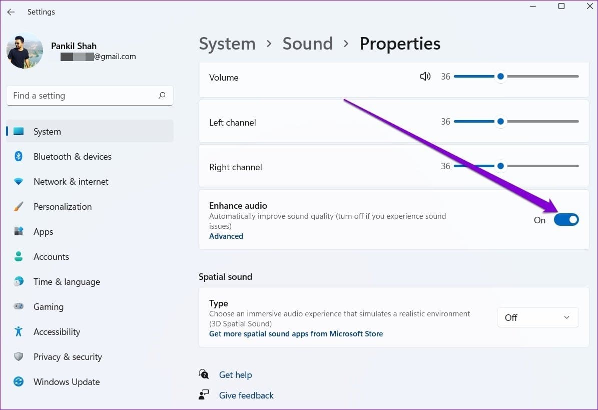 Disable Audio Enhancement