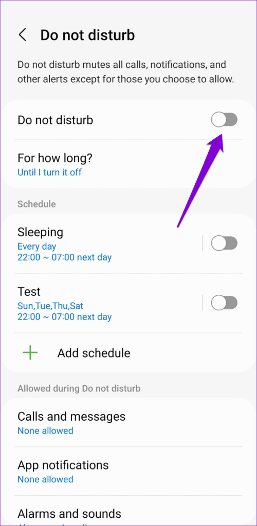 Disable DND on Android