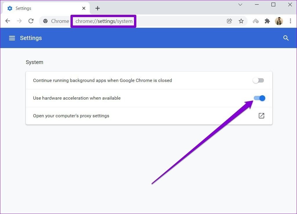Disable Hardware Acceleration on Chrome