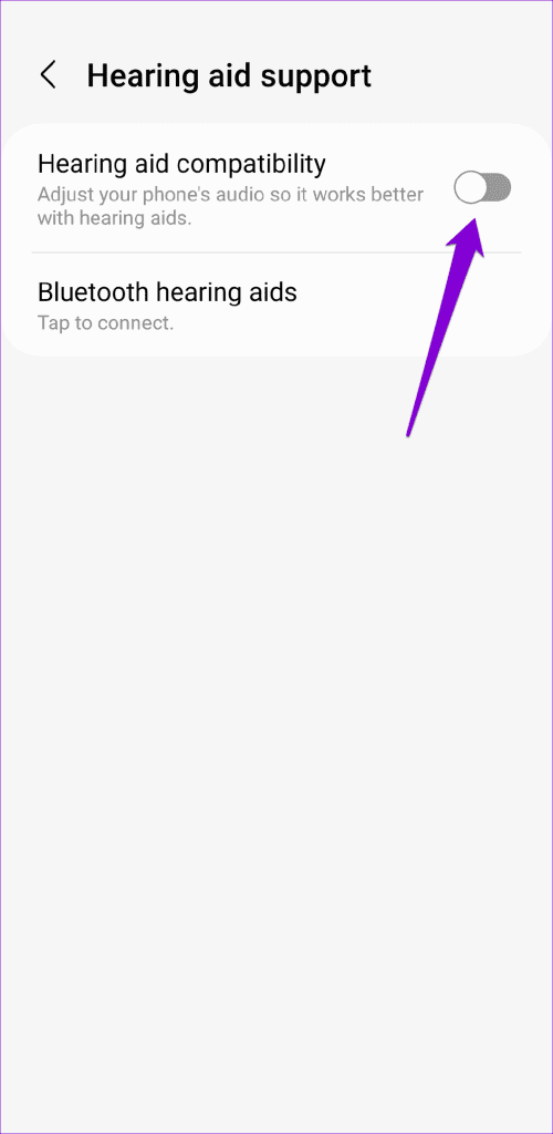 Disable Hearing Aid Support on Android