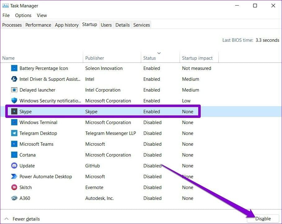 Disable Startup Programs