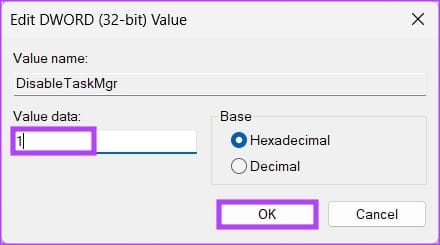 Double-click the new value