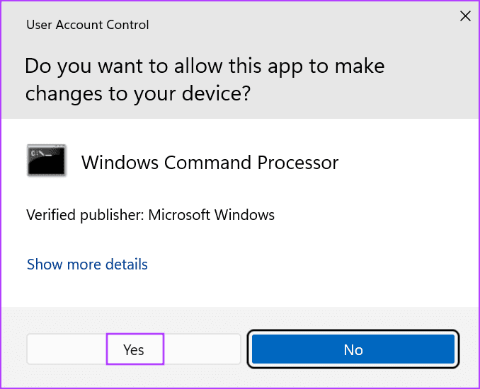 user account control window