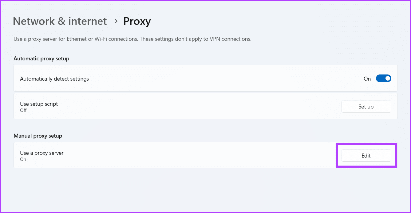 disable proxy