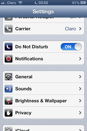 Do Not Disturb On