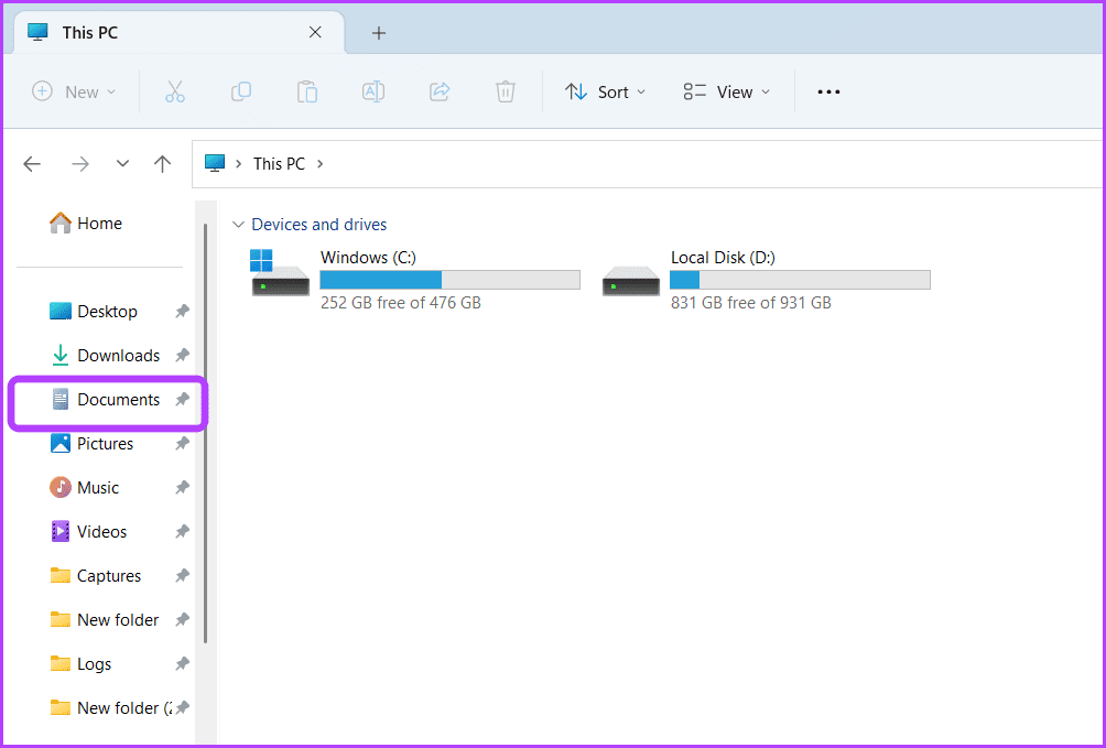 Documents in This PC