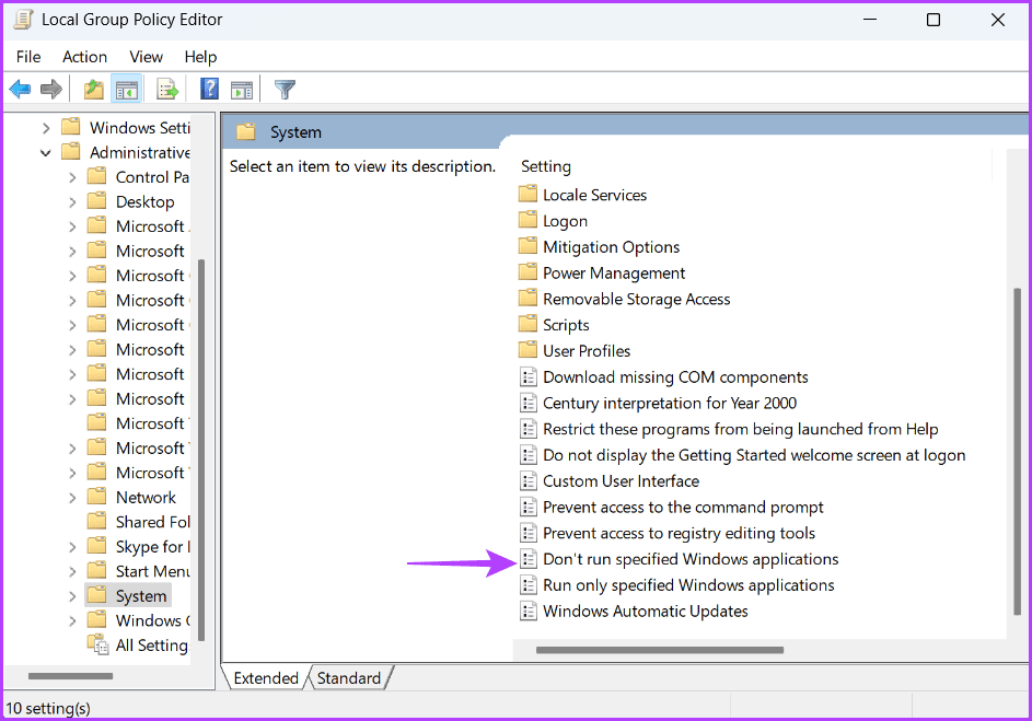 Don't run specified Windows applications in LGPE