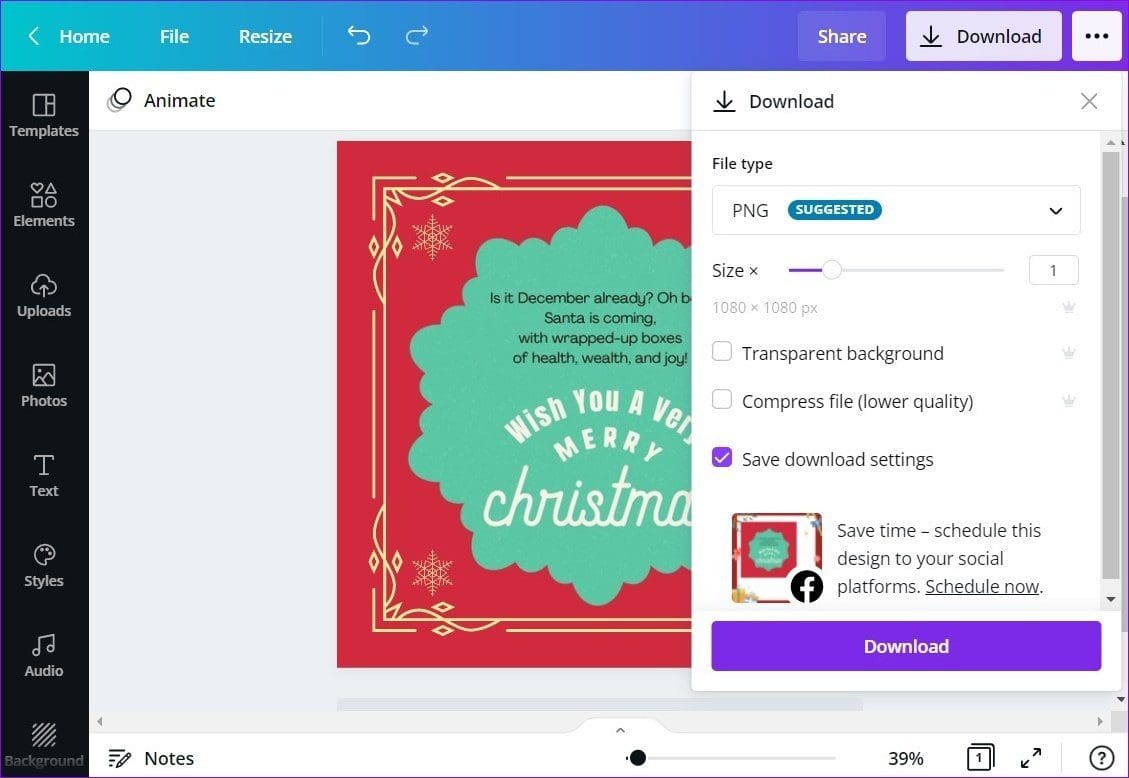 Download Image in Canva