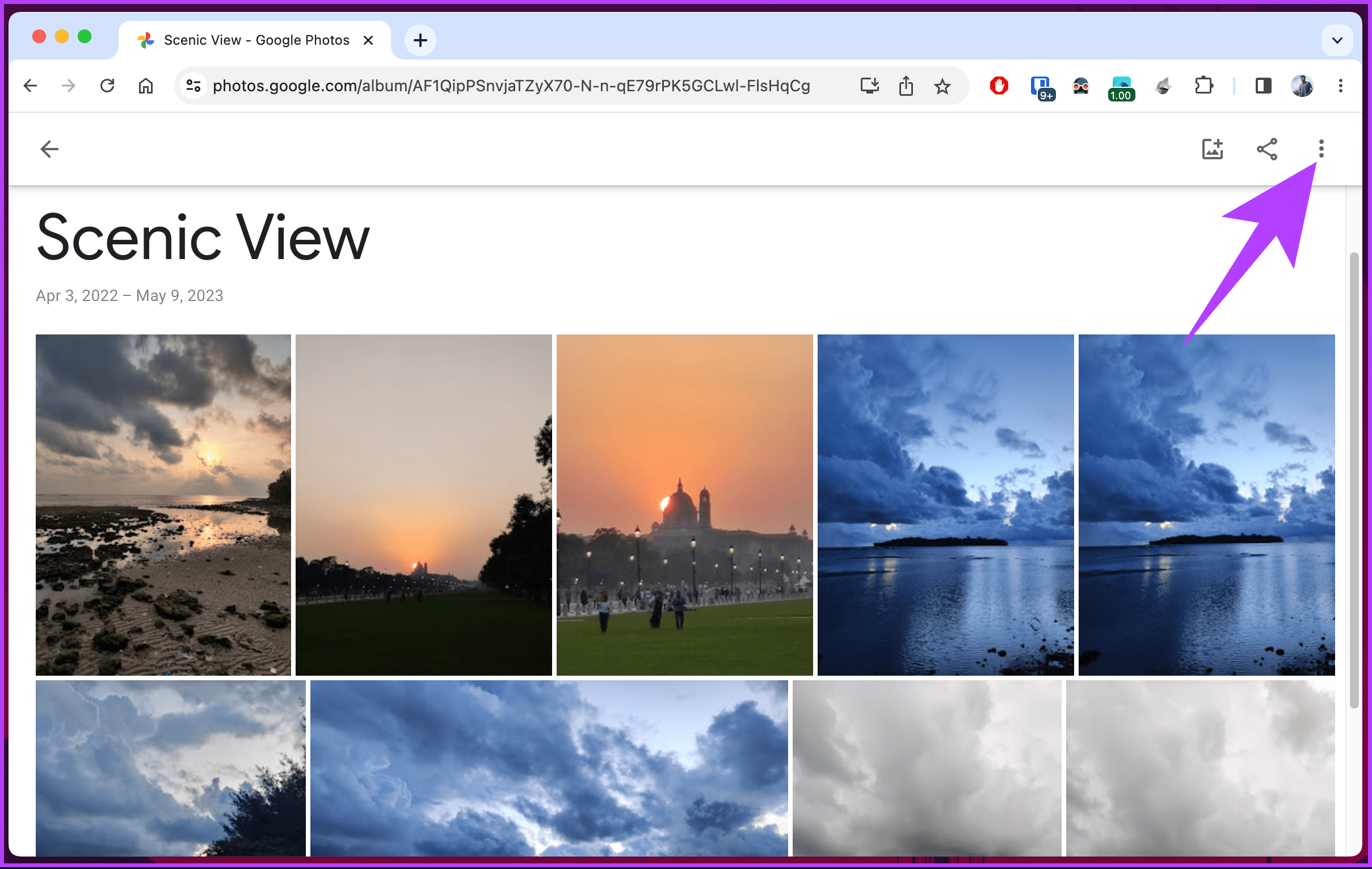 click the three-dot icon