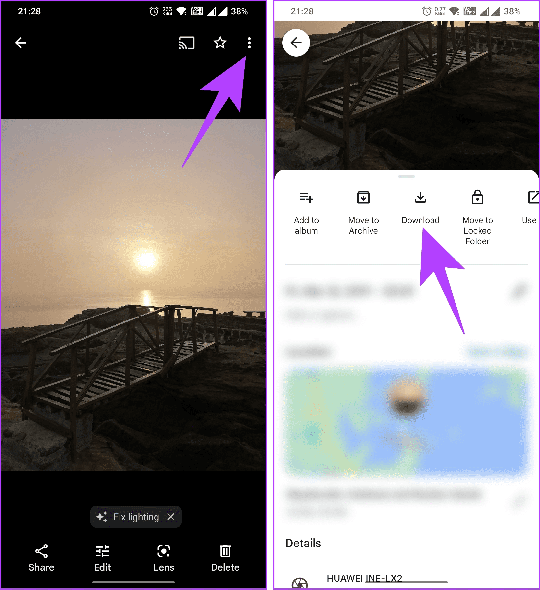 tap the three-dot icon