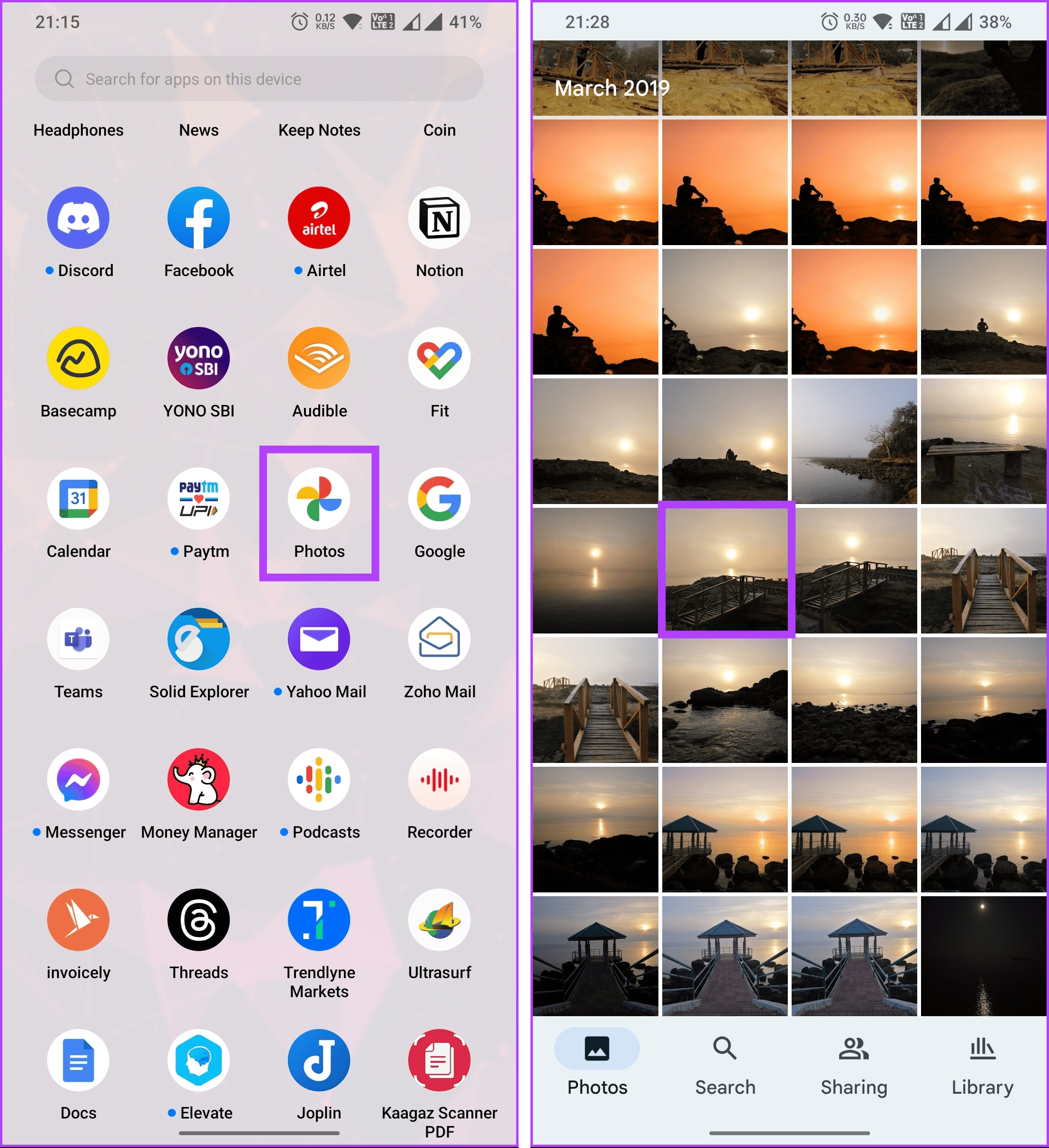 tap on the image you want to download