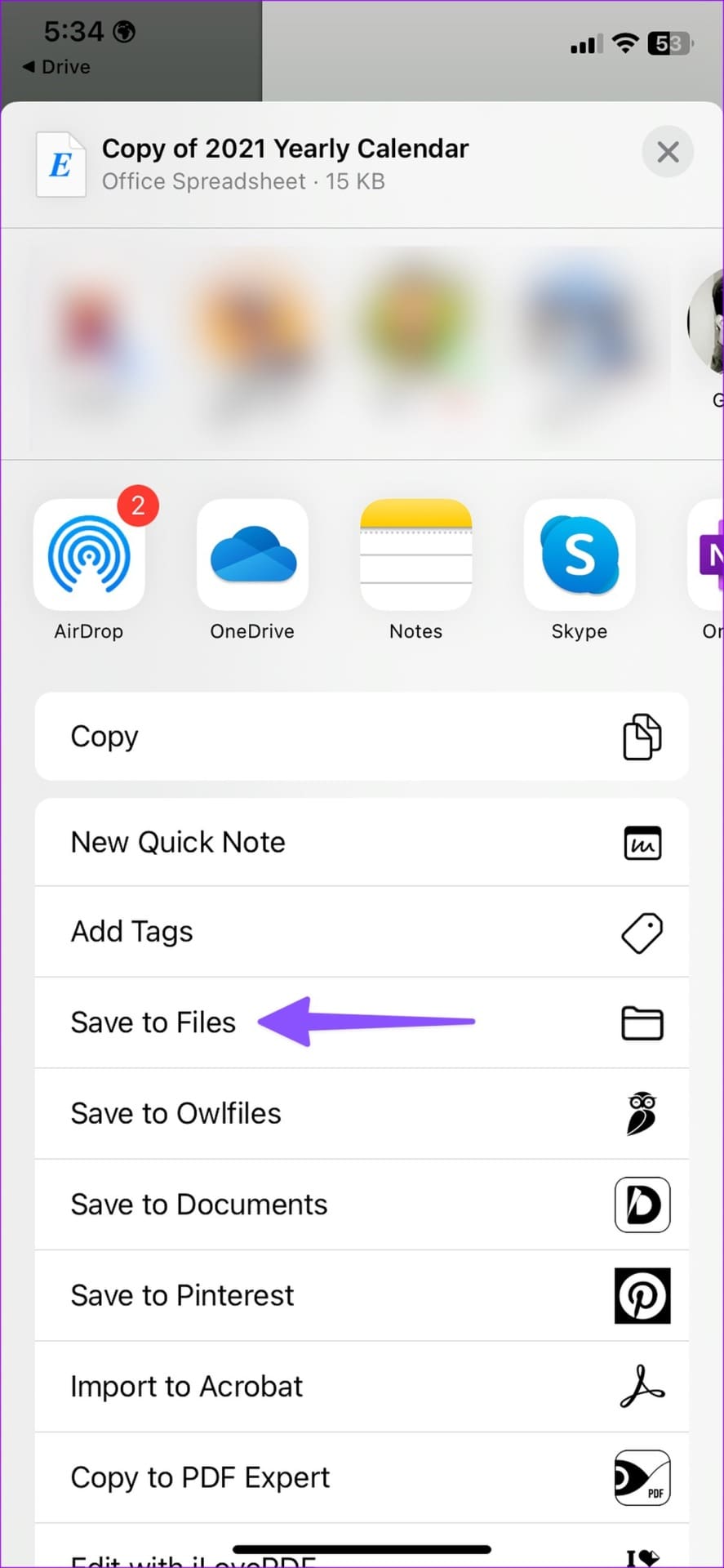 save to files