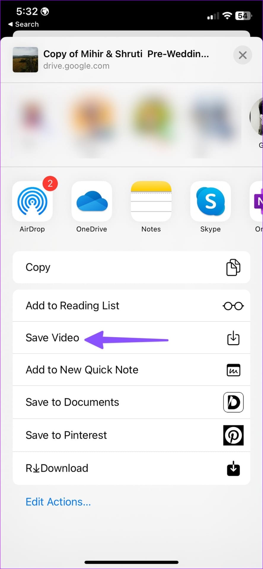 save video on Google Drive