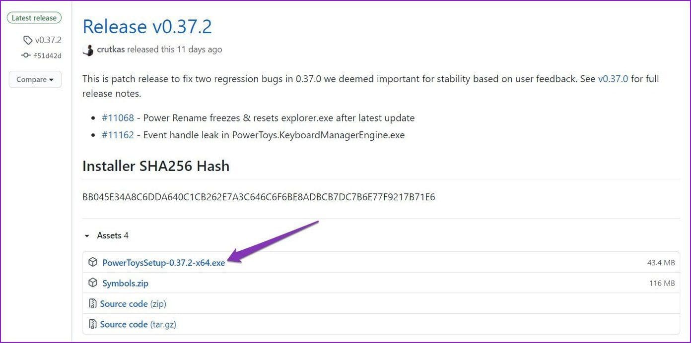 Download Power Toys from Git Hub