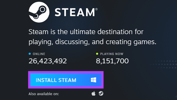 Download the steam app