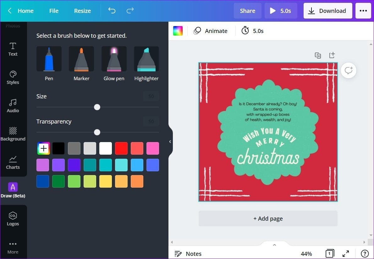 Draw Border in Canva