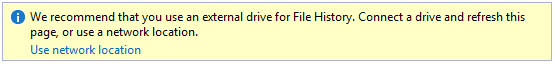 Drive Warning Message
