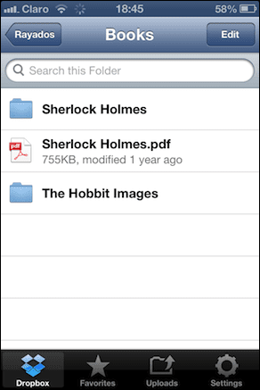 Dropbox Inside Folder1