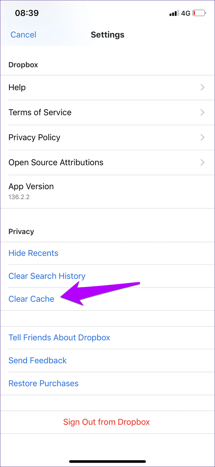 Dropbox No Internet Connection Iphone Ipad Fix 10