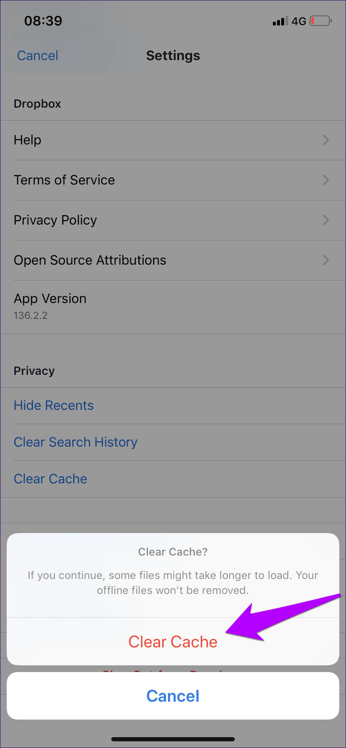 Dropbox No Internet Connection Iphone Ipad Fix 11