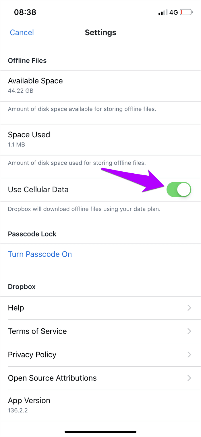 Dropbox No Internet Connection Iphone Ipad Fix 8