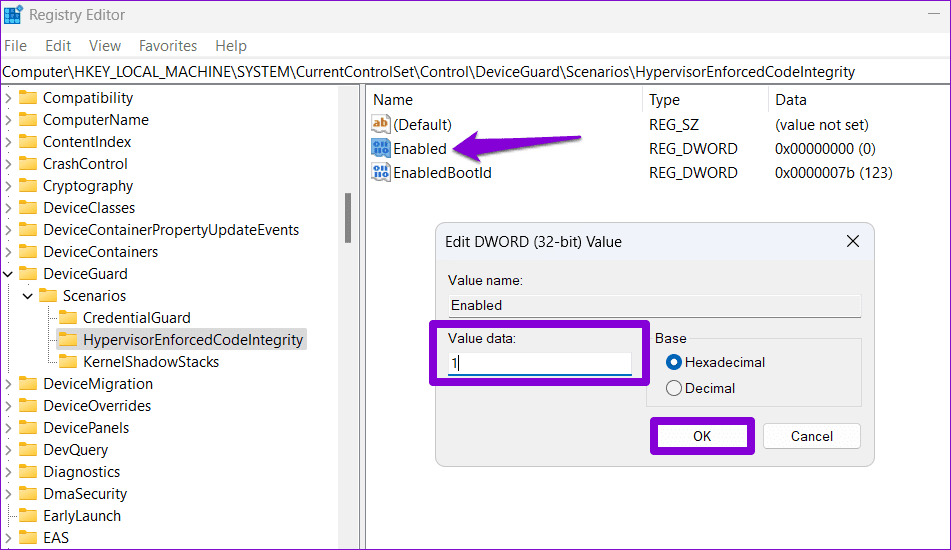 Edit Registry Value