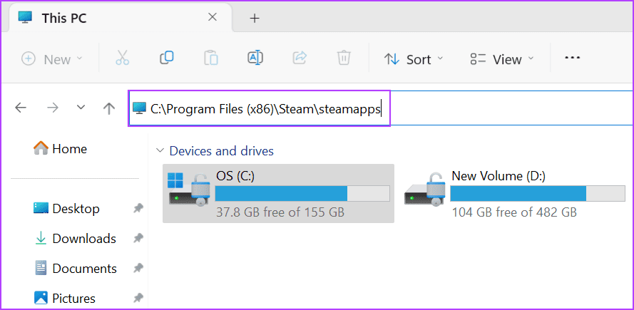 file explorer window