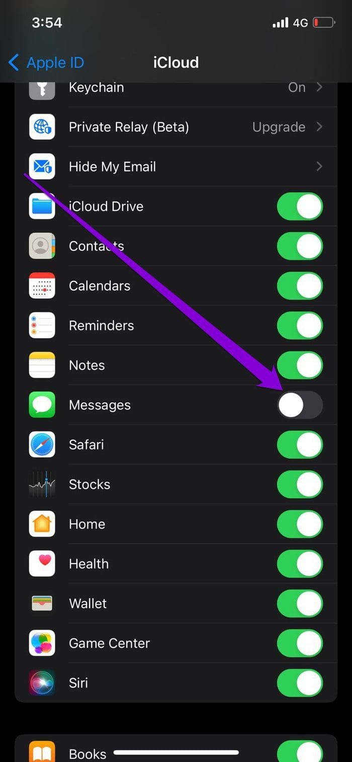Enable Message Syncing on i Phone