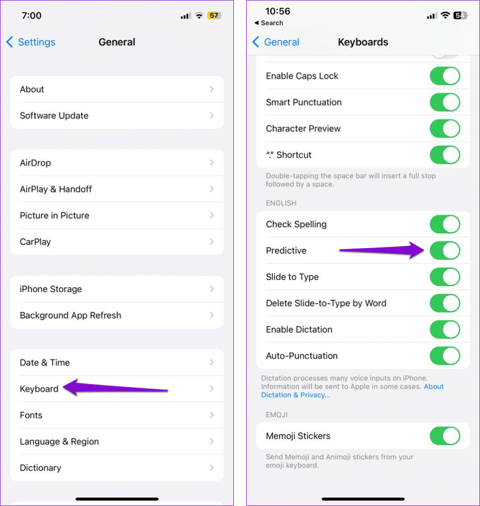 Enable Predictive Text on iPhone