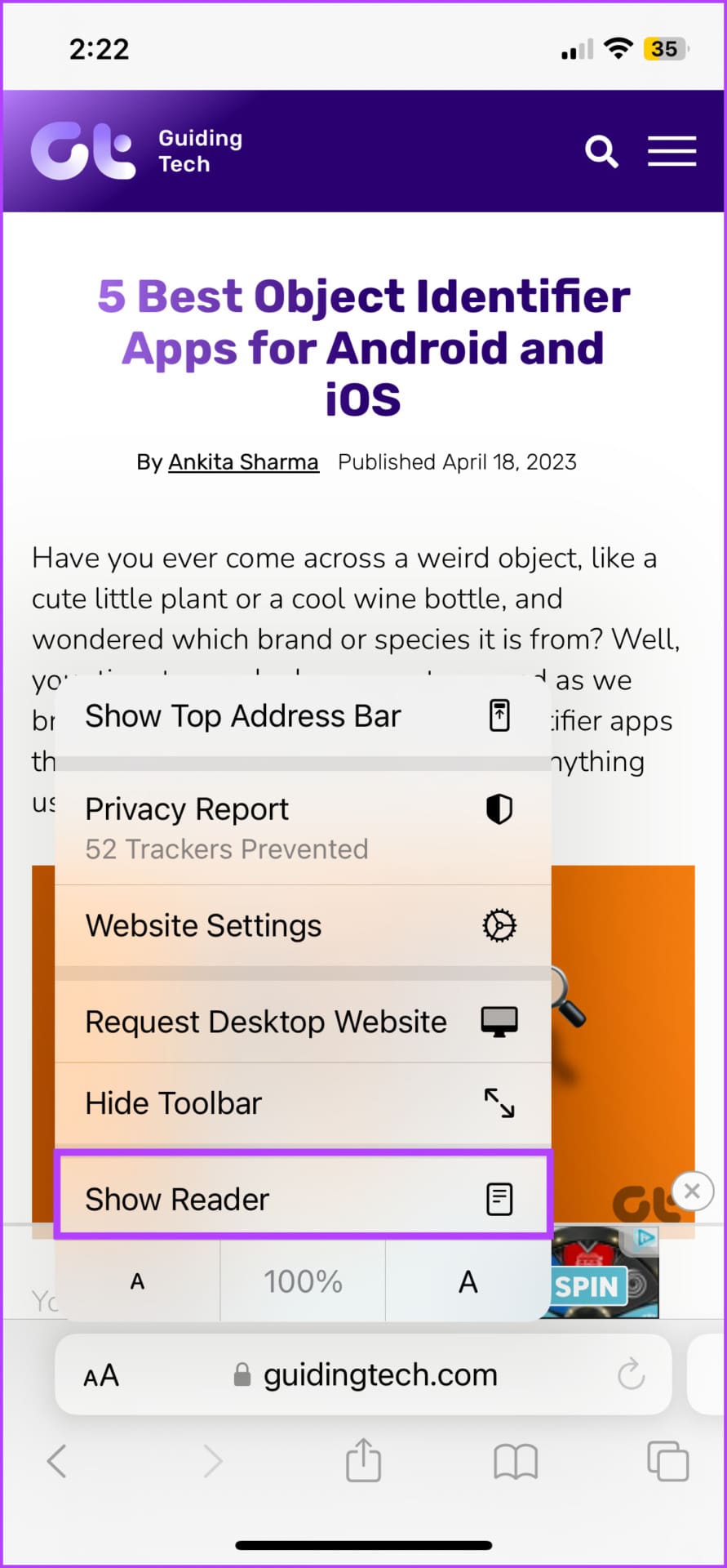 Select Show Reader