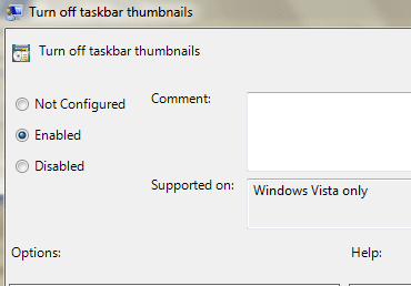 Enable Setting