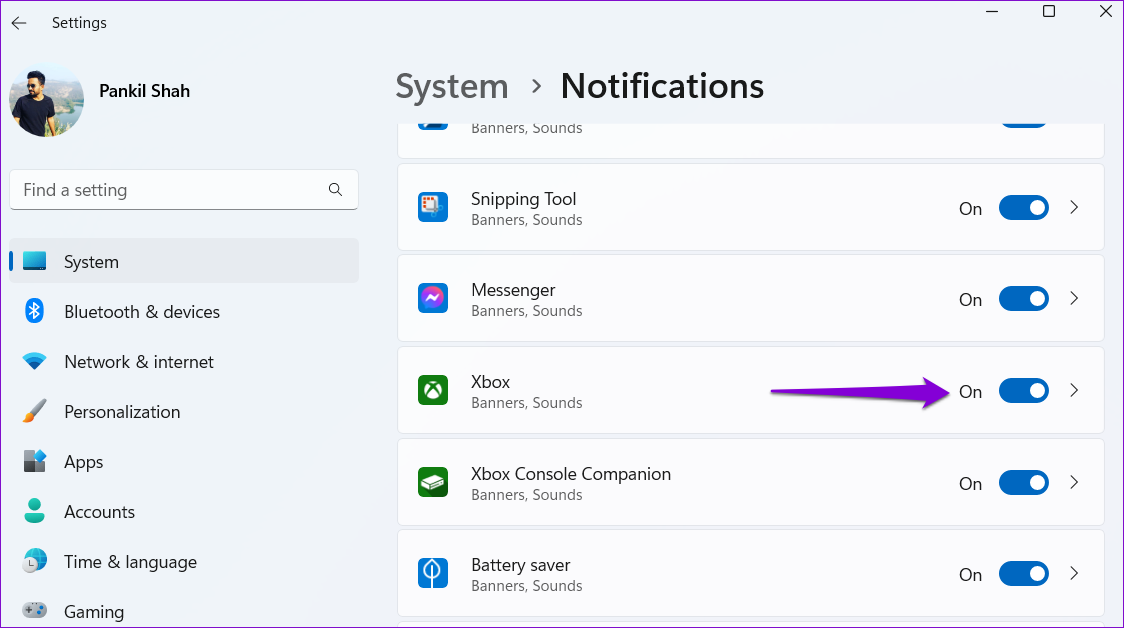 Enable Xbox App Notifications Windows