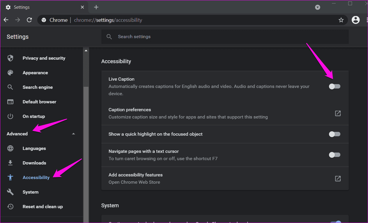 Enable and Customize Live Captions in Google Chrome 2