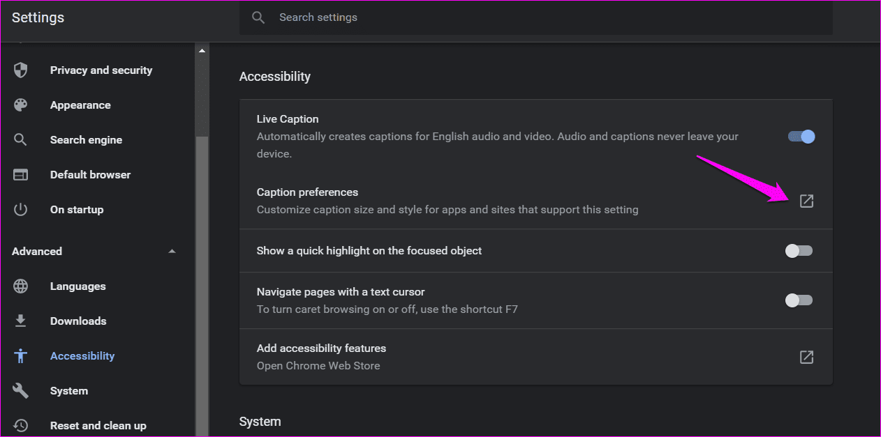 Enable and Customize Live Captions in Google Chrome 5