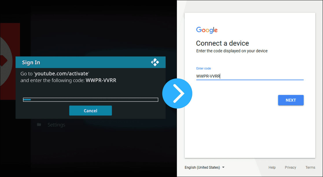 Enter Code To Connect Ytaddon