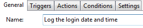 Enter Login Task Name