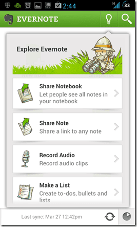 Evernote For Android 1
