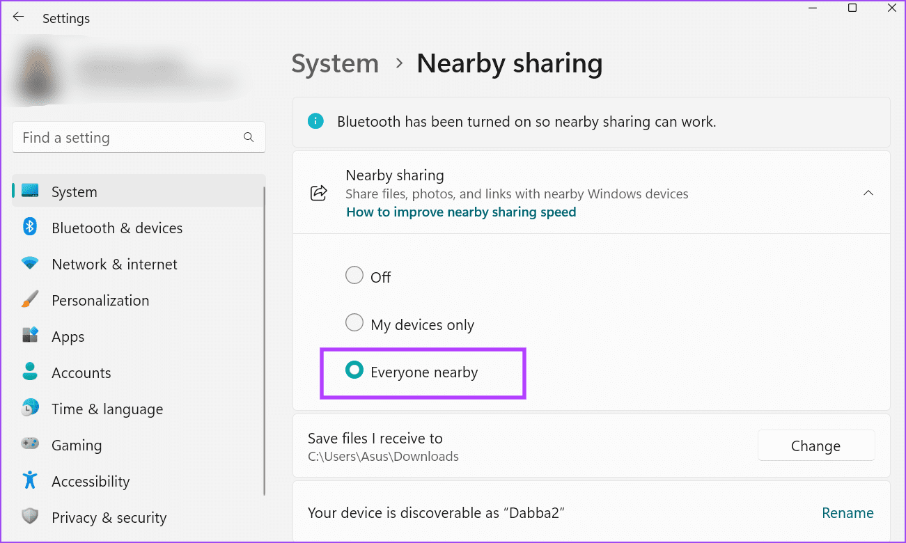Nearby Sharing