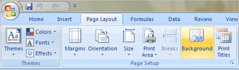 Excel Page Background