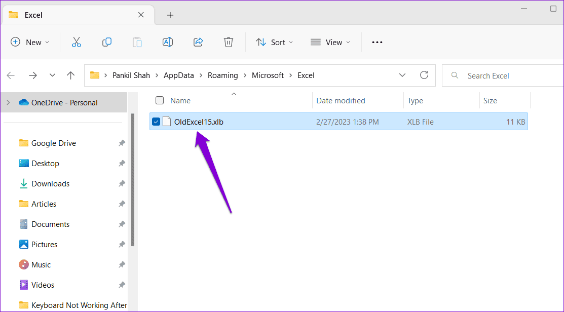 Excel Toolbar File