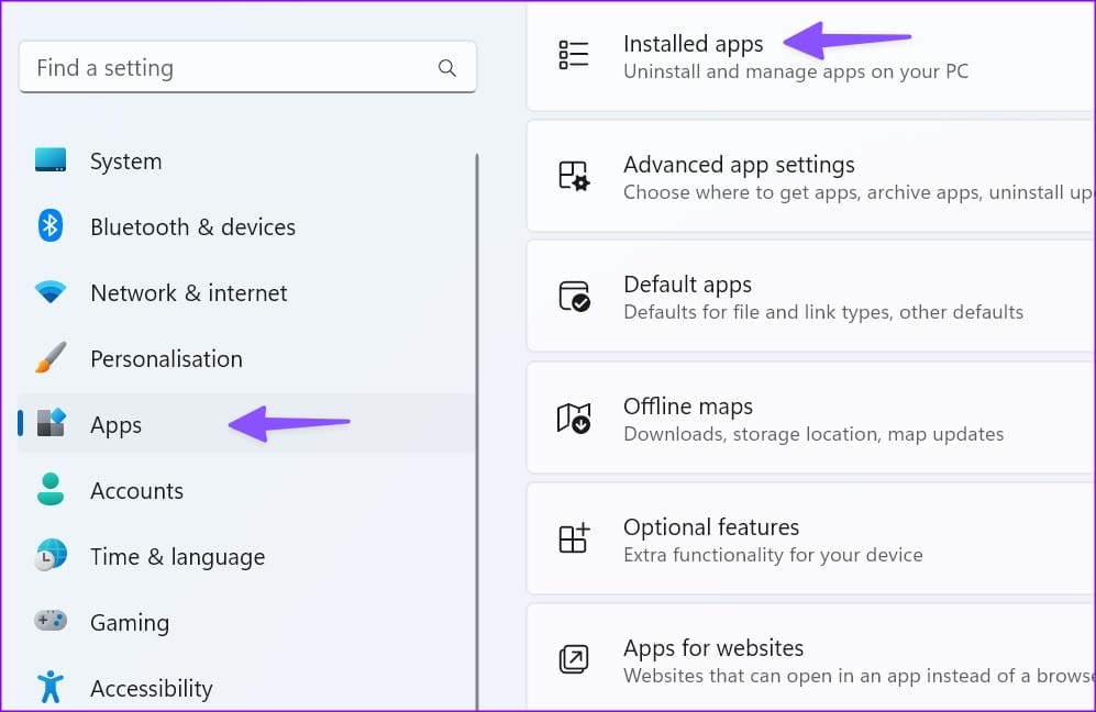 open installed apps on windows