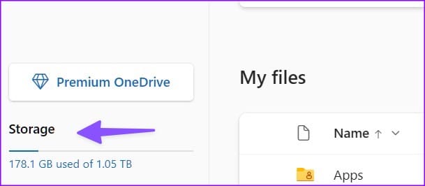check onedrive storage