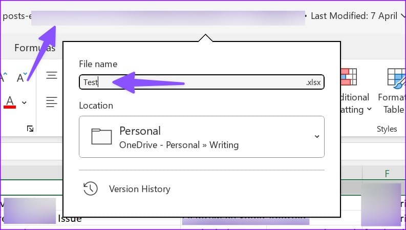 rename excel file