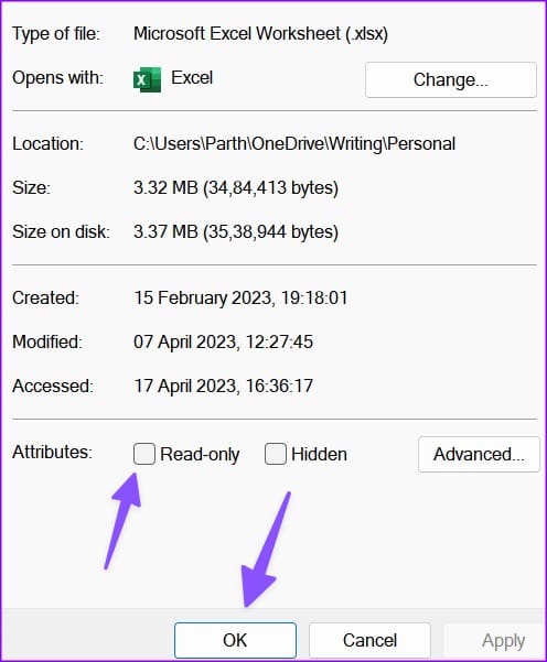 open excel in read-only mode