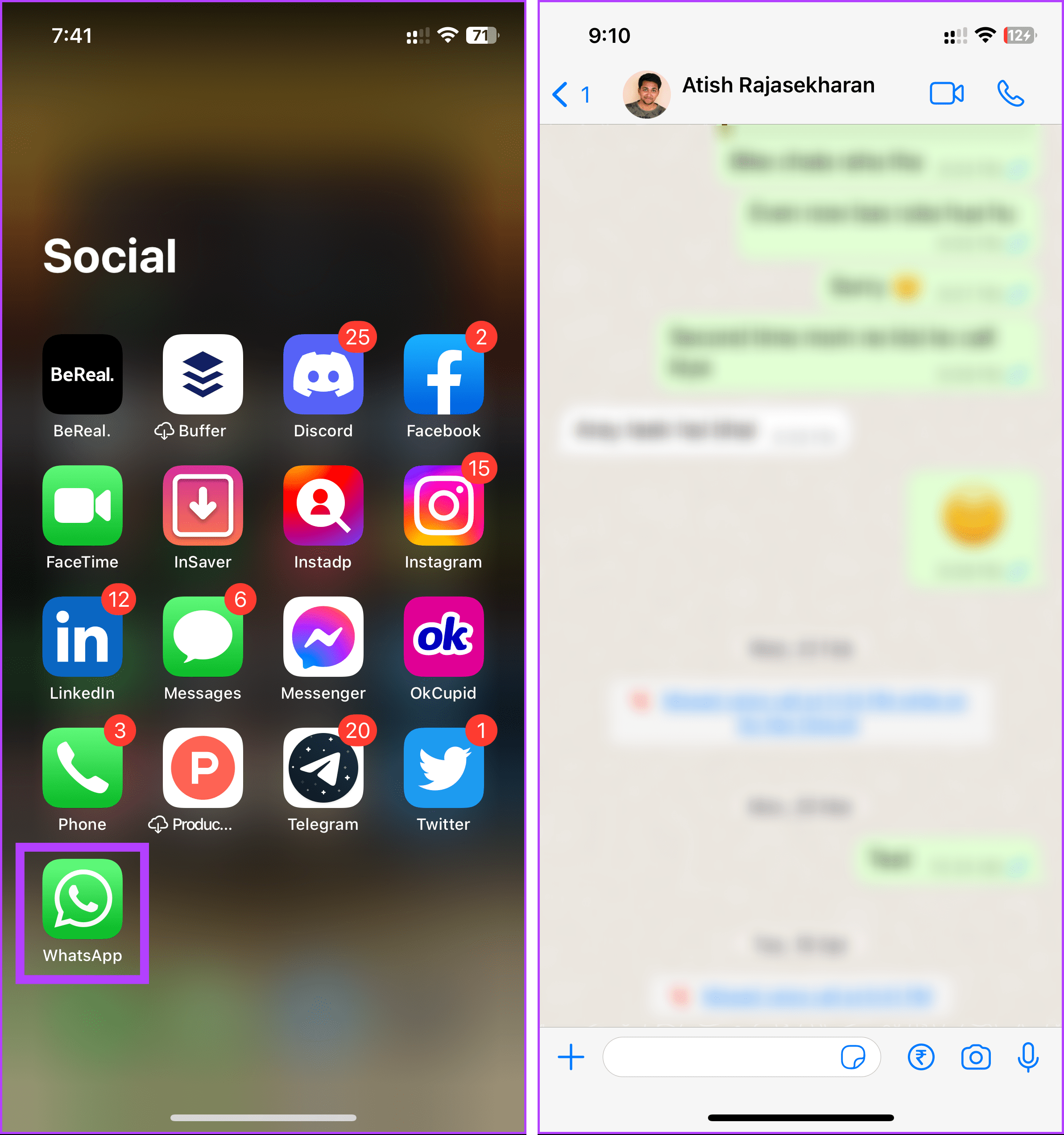 Launch WhatsApp on your iPhone