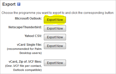 Export For Msoutlook