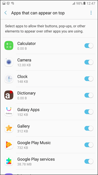 Fix Screen Overlay Error Android 6
