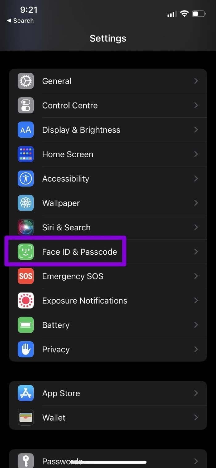 Face ID Passcode