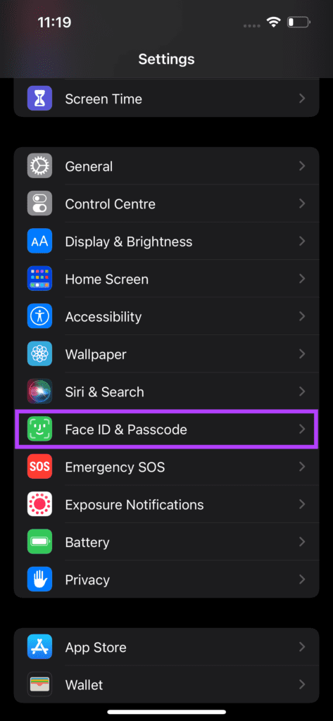 Face ID with mask setting