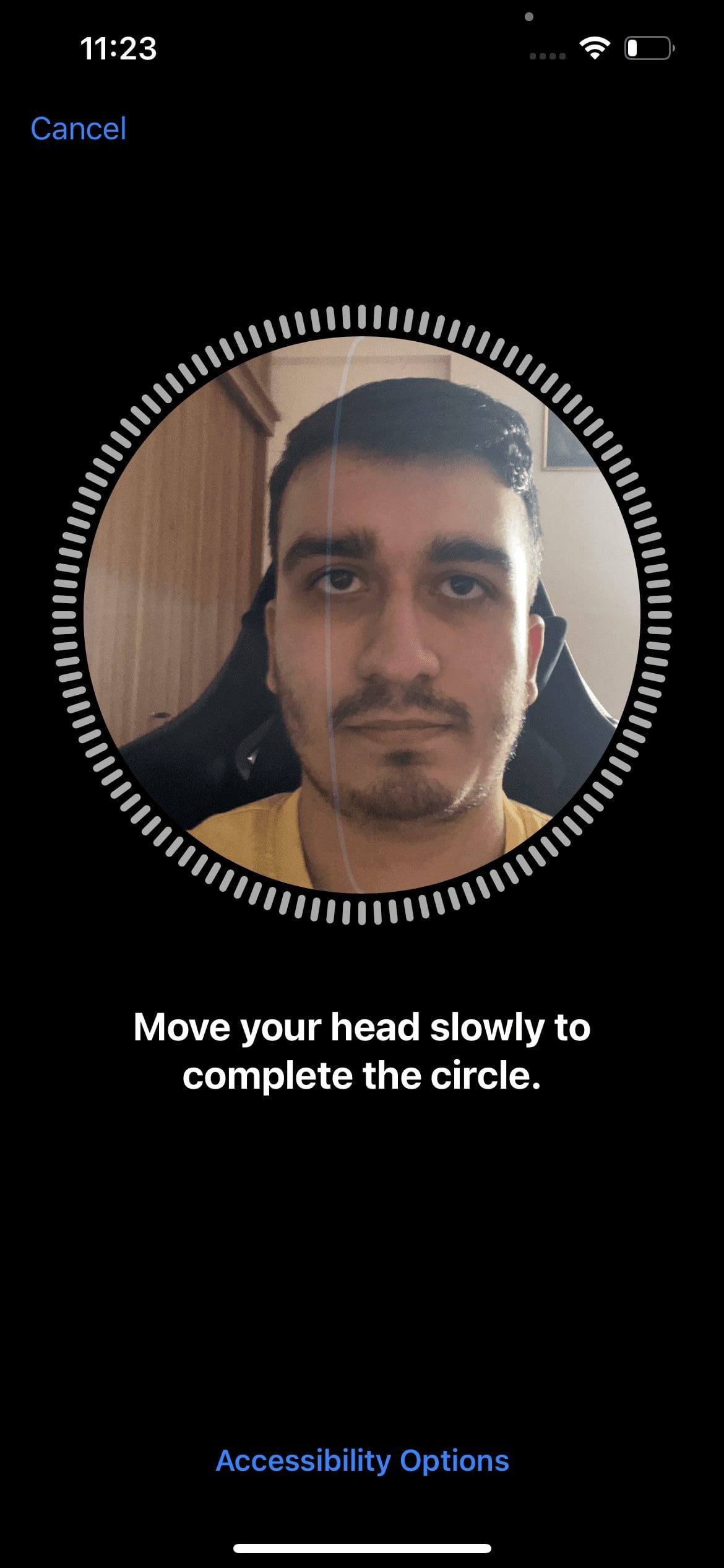 Registering face ID